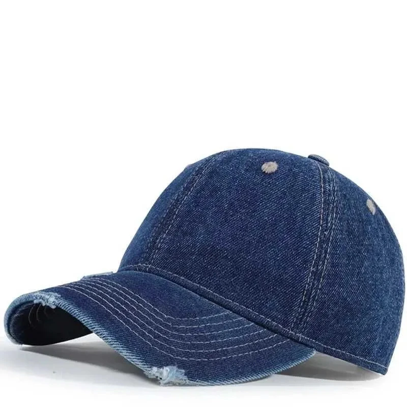 blue denim baseball cap
